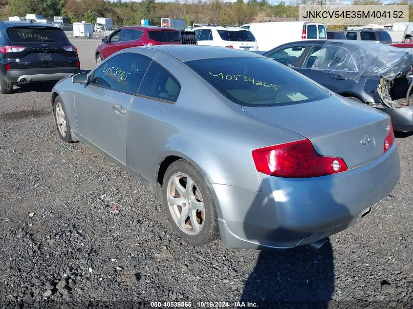 2005 Infiniti G35 VIN: JNKCV54E35M404152 Lot: 40539865