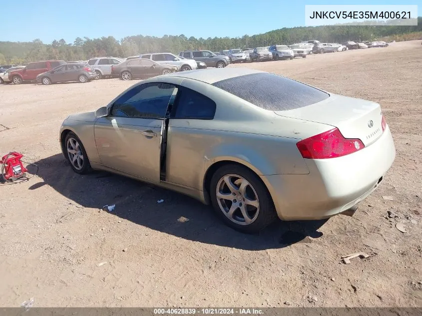 2005 Infiniti G35 VIN: JNKCV54E35M400621 Lot: 40628839