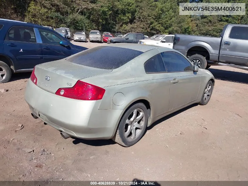 2005 Infiniti G35 VIN: JNKCV54E35M400621 Lot: 40628839