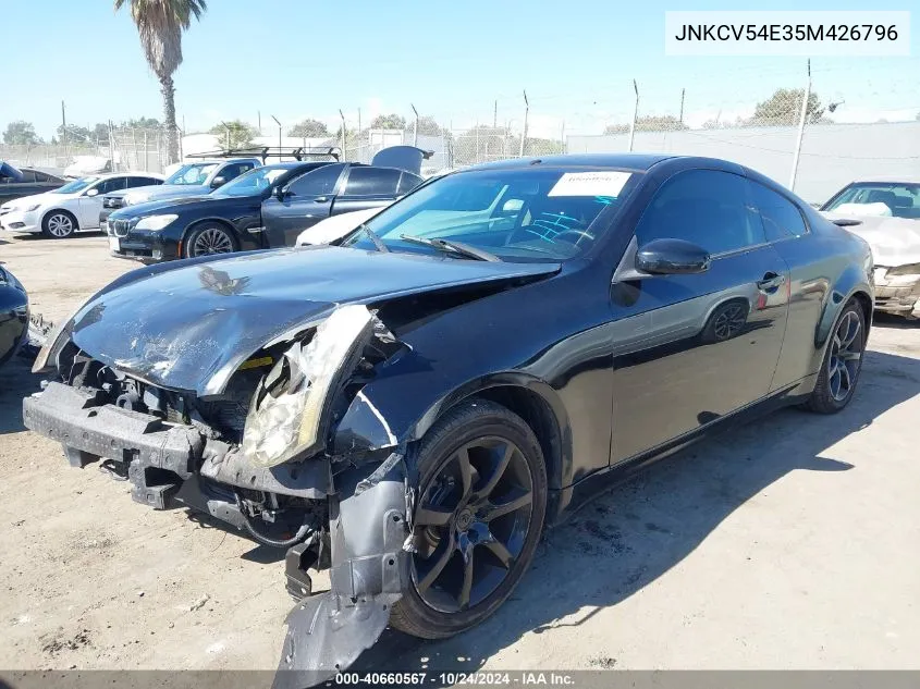 2005 Infiniti G35 VIN: JNKCV54E35M426796 Lot: 40660567