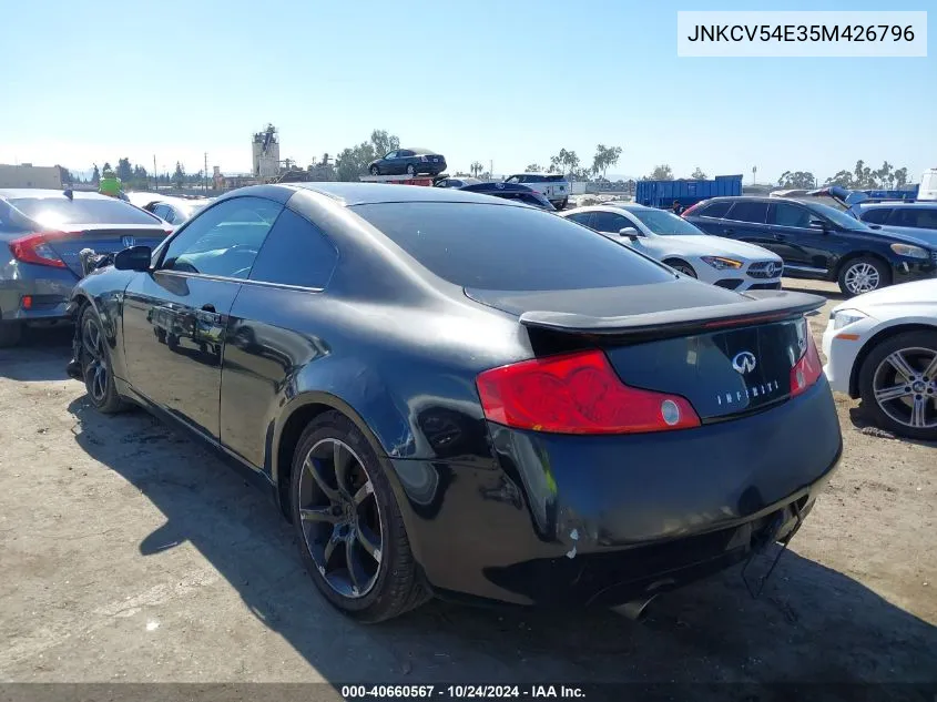 2005 Infiniti G35 VIN: JNKCV54E35M426796 Lot: 40660567