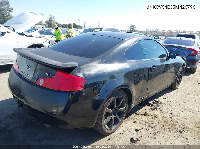 2005 Infiniti G35 VIN: JNKCV54E35M426796 Lot: 40660567