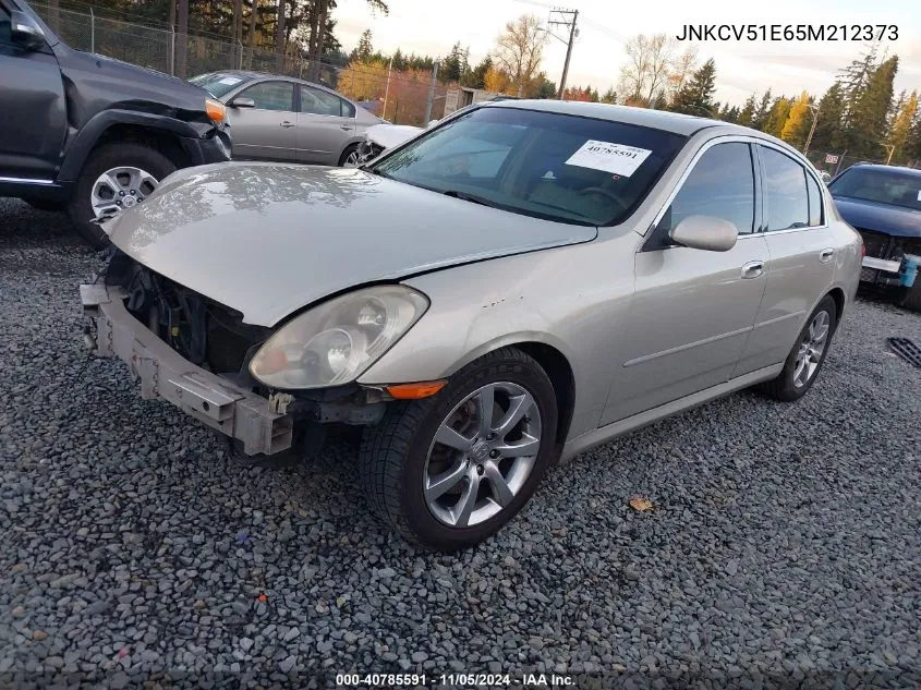 2005 Infiniti G35 VIN: JNKCV51E65M212373 Lot: 40785591