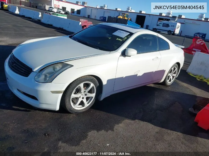 2005 Infiniti G35 VIN: JNKCV54E05M404545 Lot: 40823177