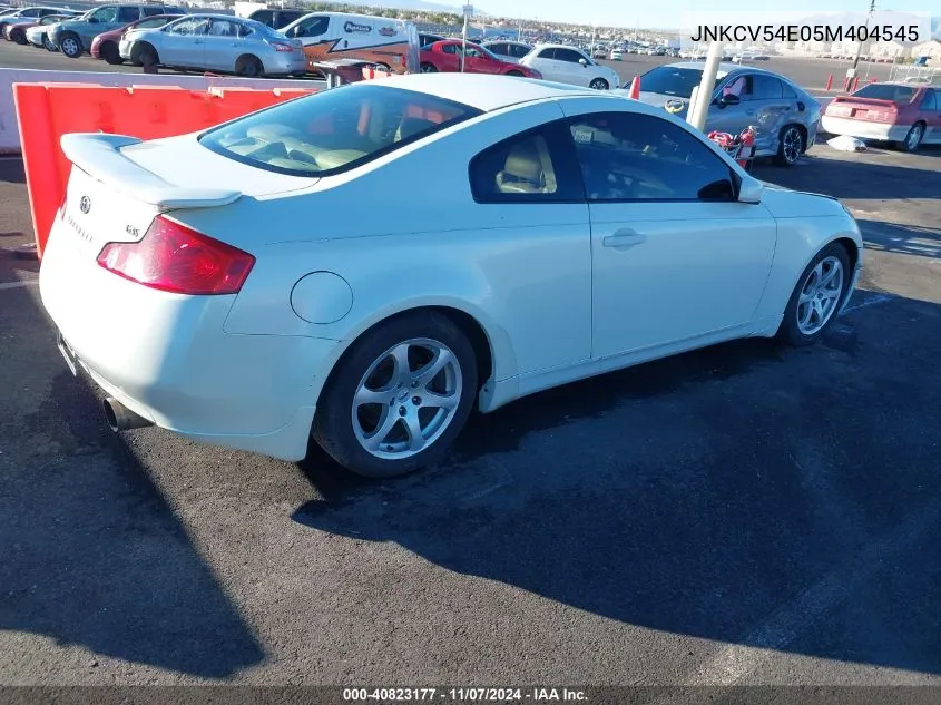 2005 Infiniti G35 VIN: JNKCV54E05M404545 Lot: 40823177