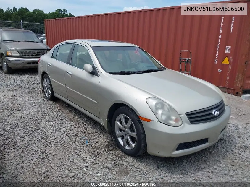 2006 Infiniti G35 VIN: JNKCV51E96M506500 Lot: 39826113