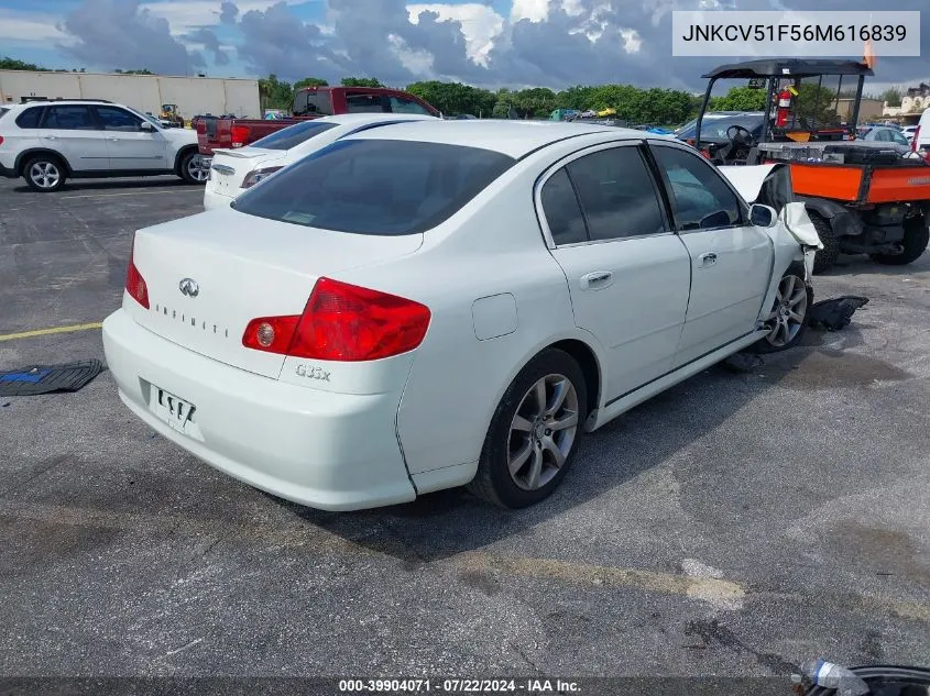 JNKCV51F56M616839 2006 Infiniti G35X