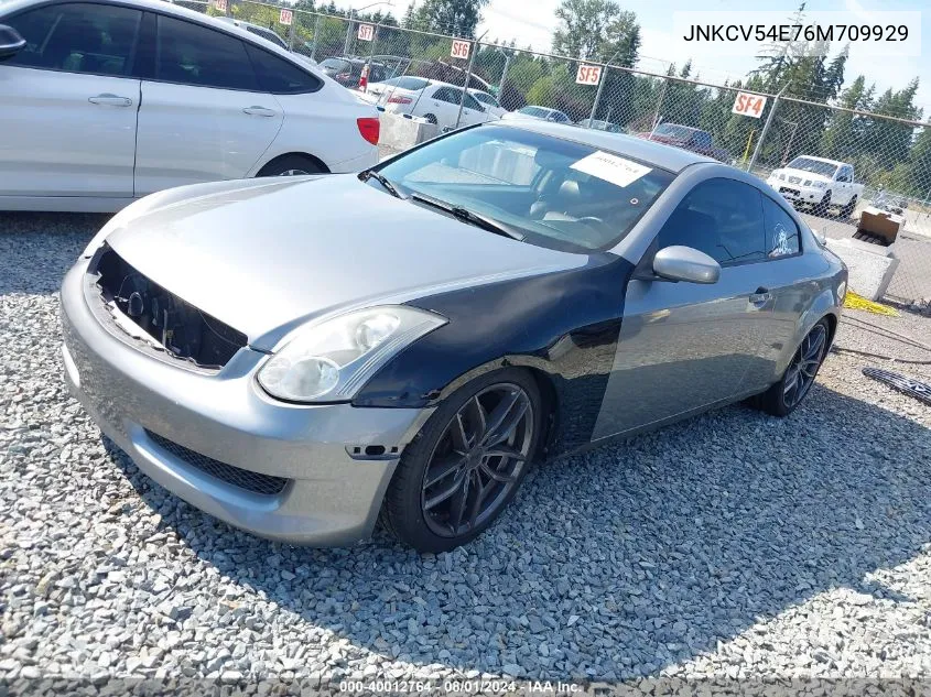 2006 Infiniti G35 VIN: JNKCV54E76M709929 Lot: 40012764