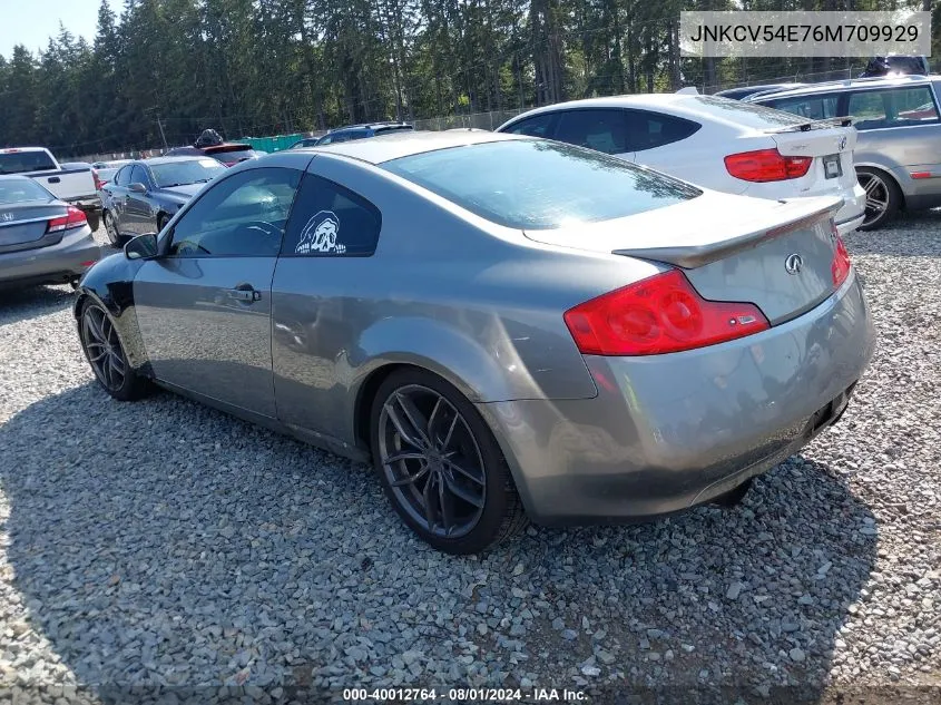 2006 Infiniti G35 VIN: JNKCV54E76M709929 Lot: 40012764