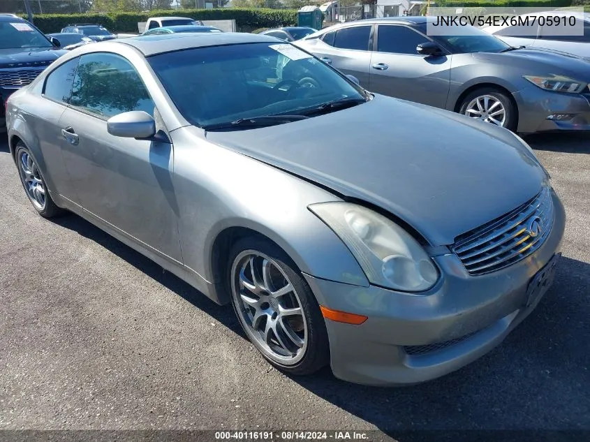 2006 Infiniti G35 VIN: JNKCV54EX6M705910 Lot: 40116191