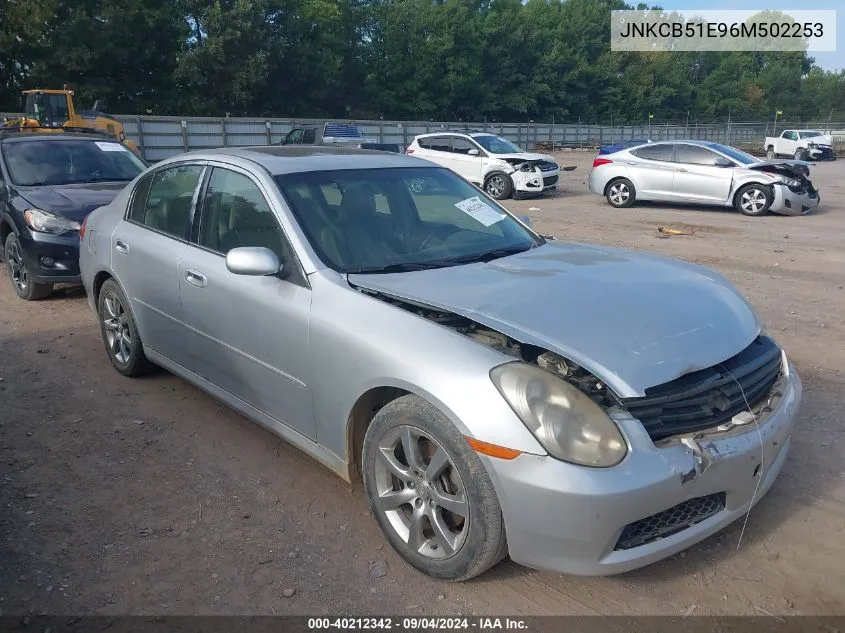 JNKCB51E96M502253 2006 Infiniti G35