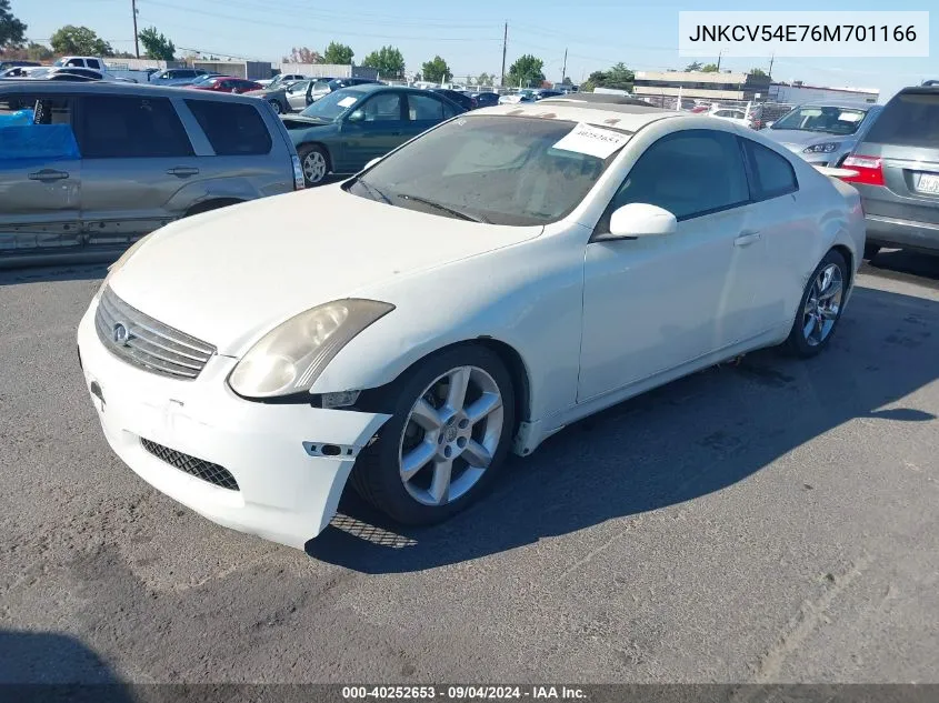 2006 Infiniti G35 VIN: JNKCV54E76M701166 Lot: 40252653