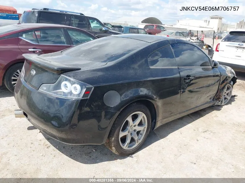 2006 Infiniti G35 VIN: JNKCV54E06M706757 Lot: 40281355