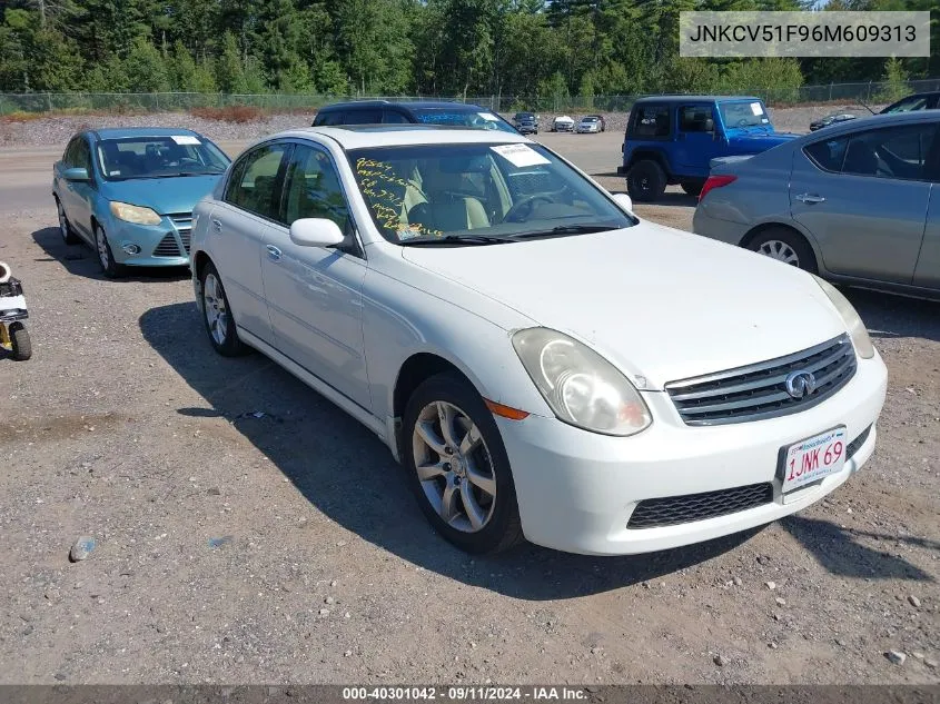 2006 Infiniti G35X VIN: JNKCV51F96M609313 Lot: 40301042