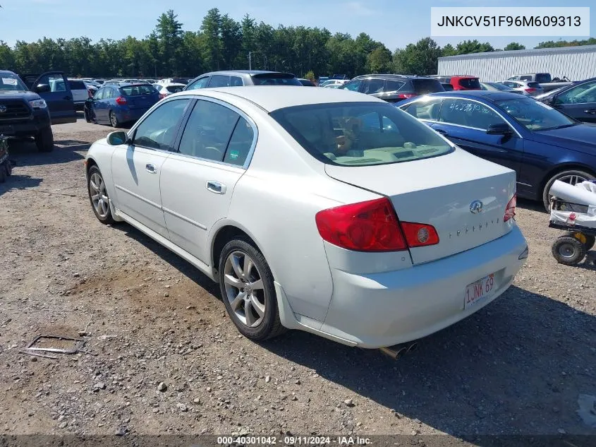 2006 Infiniti G35X VIN: JNKCV51F96M609313 Lot: 40301042