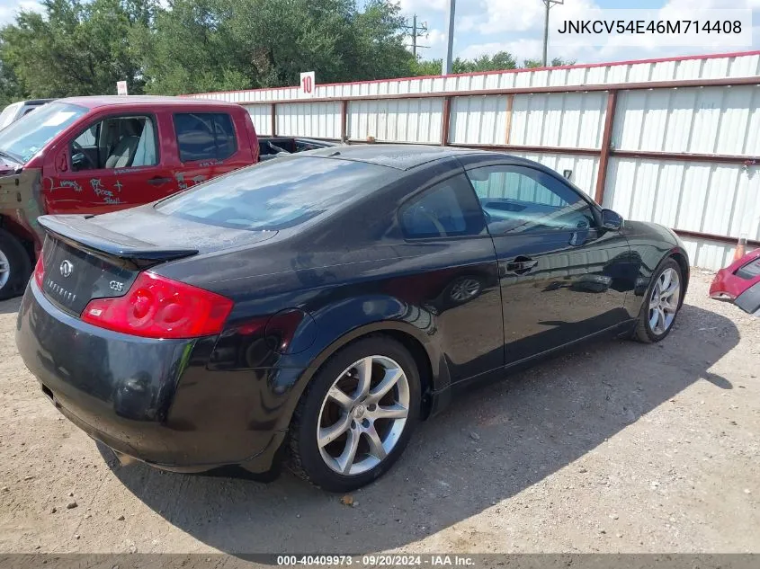 2006 Infiniti G35 VIN: JNKCV54E46M714408 Lot: 40409973