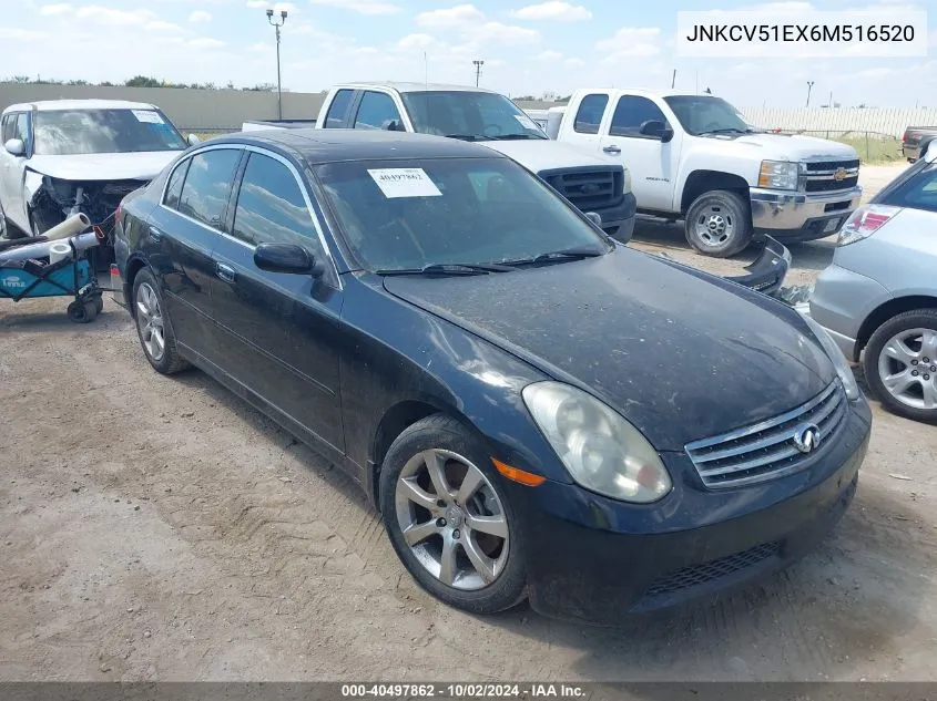 2006 Infiniti G35 VIN: JNKCV51EX6M516520 Lot: 40497862