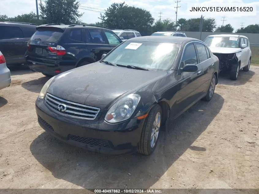 2006 Infiniti G35 VIN: JNKCV51EX6M516520 Lot: 40497862