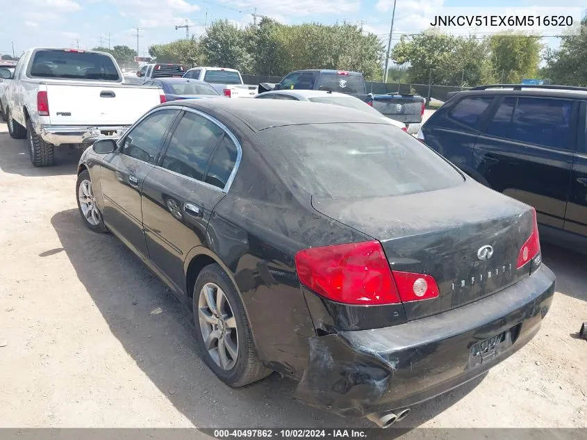 2006 Infiniti G35 VIN: JNKCV51EX6M516520 Lot: 40497862