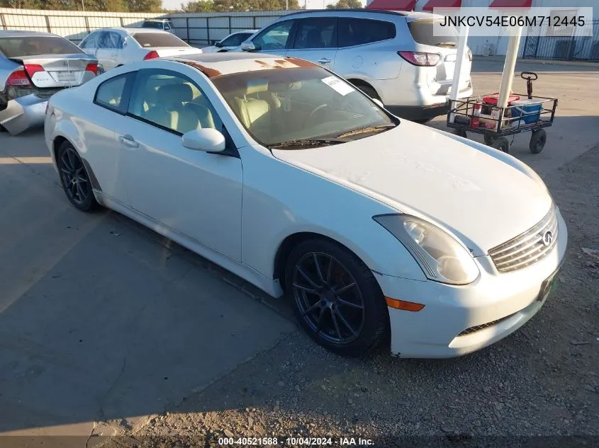 2006 Infiniti G35 VIN: JNKCV54E06M712445 Lot: 40521588