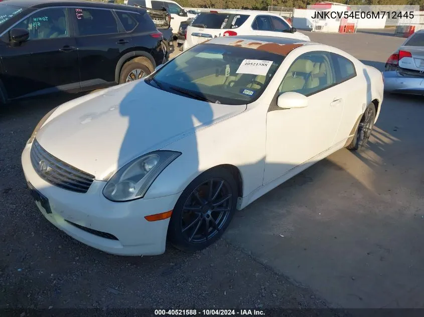 2006 Infiniti G35 VIN: JNKCV54E06M712445 Lot: 40521588