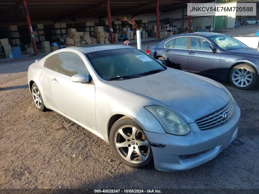 2006 Infiniti G35 VIN: JNKCV54E76M720588 Lot: 40528347