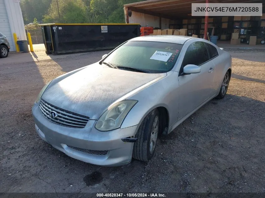 2006 Infiniti G35 VIN: JNKCV54E76M720588 Lot: 40528347