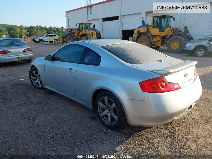 2006 Infiniti G35 VIN: JNKCV54E76M720588 Lot: 40528347