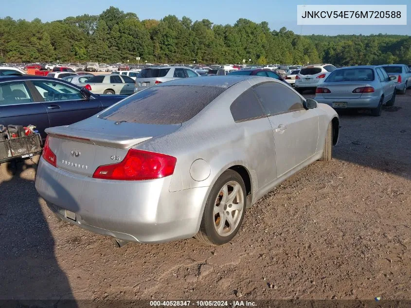 2006 Infiniti G35 VIN: JNKCV54E76M720588 Lot: 40528347