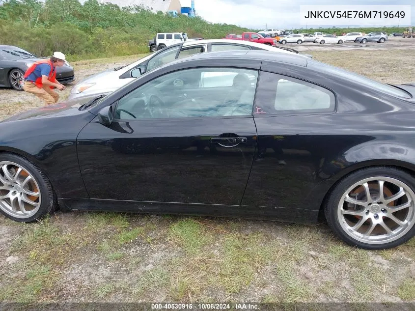 2006 Infiniti G35 VIN: JNKCV54E76M719649 Lot: 40530915