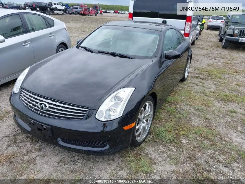 2006 Infiniti G35 VIN: JNKCV54E76M719649 Lot: 40530915