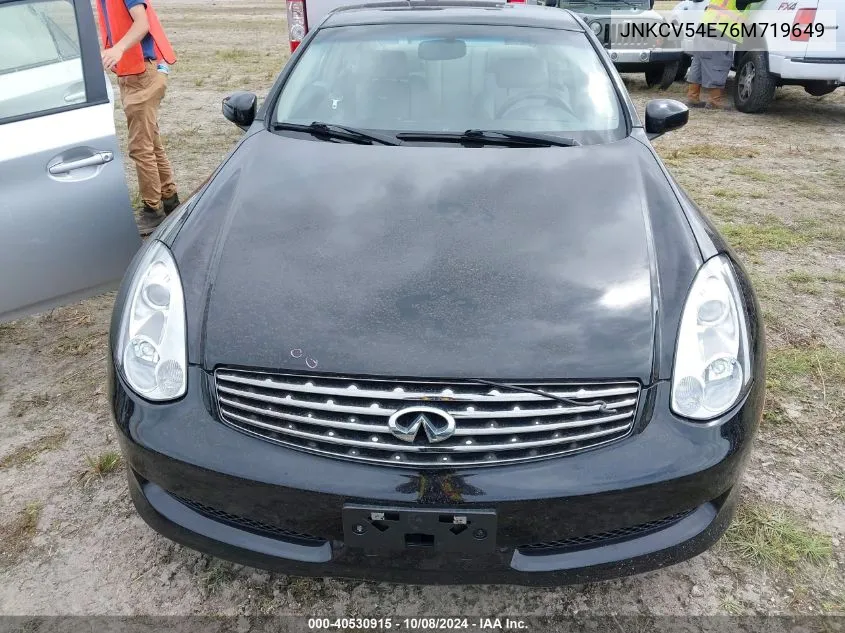 2006 Infiniti G35 VIN: JNKCV54E76M719649 Lot: 40530915