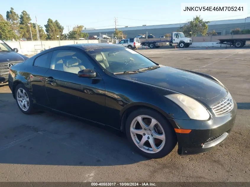 2006 Infiniti G35 VIN: JNKCV54E46M705241 Lot: 40553017