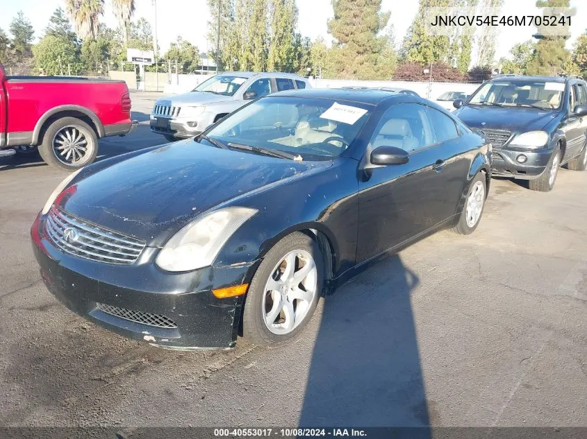 2006 Infiniti G35 VIN: JNKCV54E46M705241 Lot: 40553017