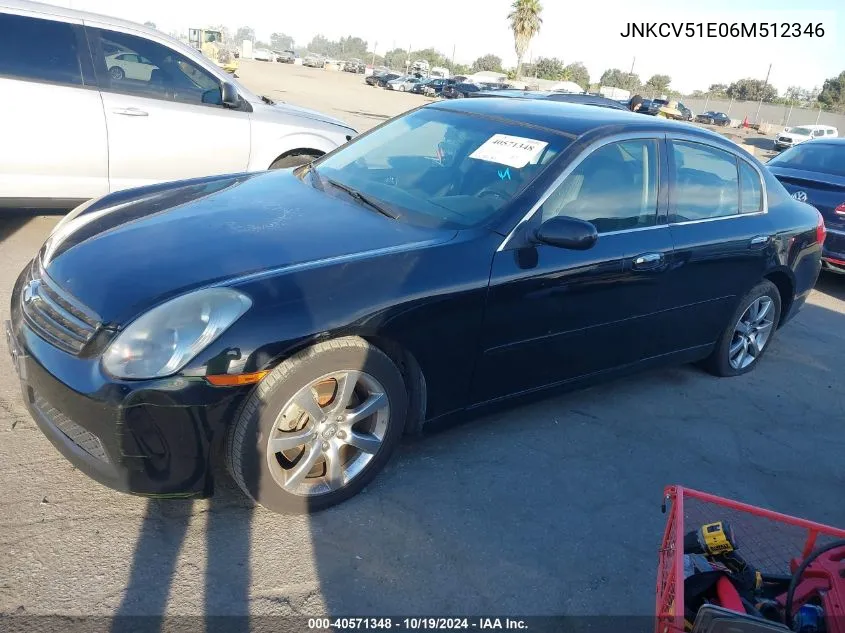 JNKCV51E06M512346 2006 Infiniti G35