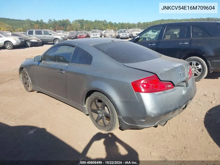 2006 Infiniti G35 VIN: JNKCV54E16M709604 Lot: 40606499