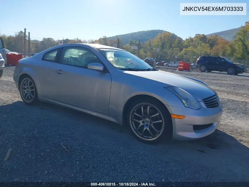 2006 Infiniti G35 VIN: JNKCV54EX6M703333 Lot: 40610015