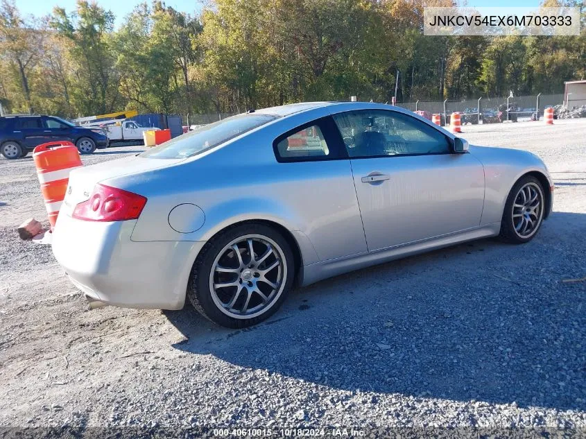 2006 Infiniti G35 VIN: JNKCV54EX6M703333 Lot: 40610015