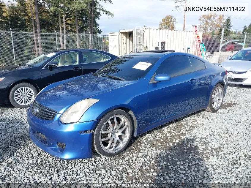 2006 Infiniti G35 VIN: JNKCV54E56M711422 Lot: 40640189