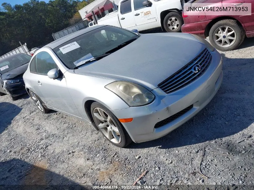 2006 Infiniti G35 VIN: JNKCV54E26M713953 Lot: 40666376