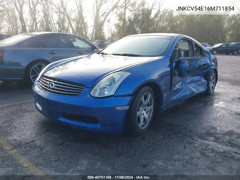 2006 Infiniti G35 VIN: JNKCV54E16M711854 Lot: 40751169