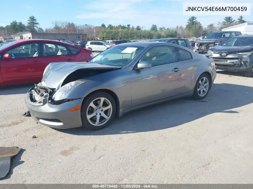 2006 Infiniti G35 VIN: JNKCV54E66M700459 Lot: 40775445