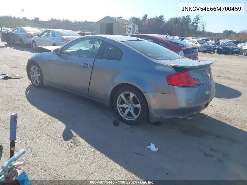 2006 Infiniti G35 VIN: JNKCV54E66M700459 Lot: 40775445