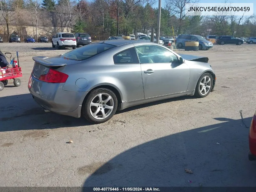 2006 Infiniti G35 VIN: JNKCV54E66M700459 Lot: 40775445