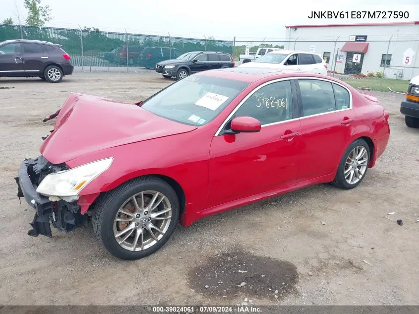 2007 Infiniti G35 Sport VIN: JNKBV61E87M727590 Lot: 39824061