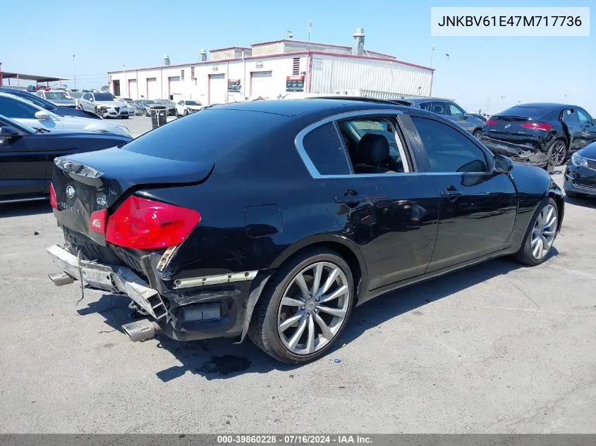 2007 Infiniti G35 Journey VIN: JNKBV61E47M717736 Lot: 39860228