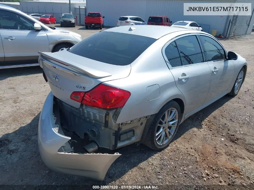 2007 Infiniti G35 Sport VIN: JNKBV61E57M717115 Lot: 39907520