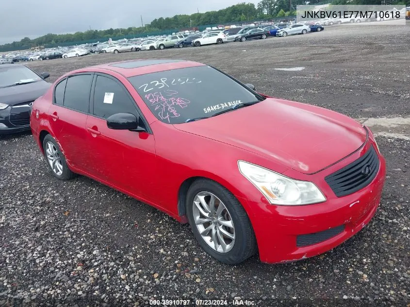 2007 Infiniti G35 Journey VIN: JNKBV61E77M710618 Lot: 39910797