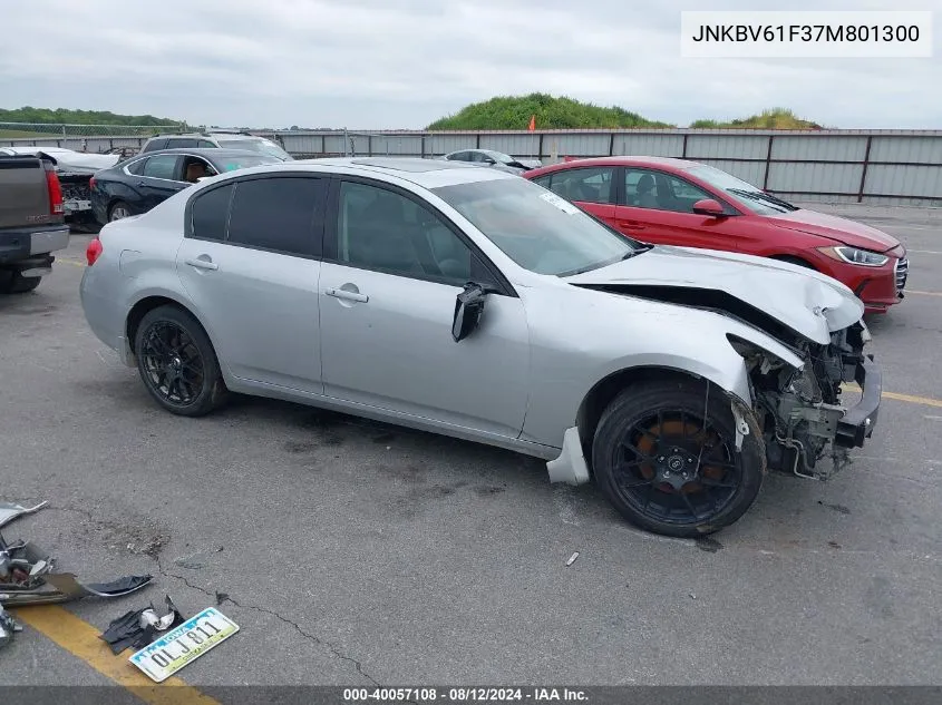 2007 Infiniti G35X VIN: JNKBV61F37M801300 Lot: 40057108