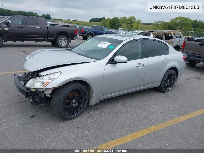 2007 Infiniti G35X VIN: JNKBV61F37M801300 Lot: 40057108